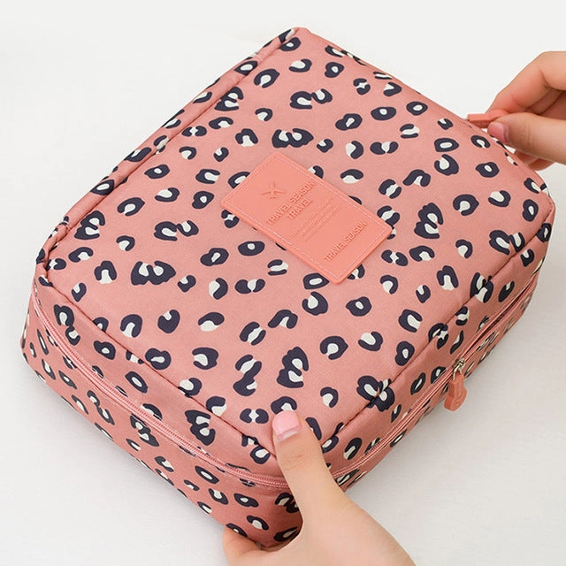 Women Makeup Bag Cosmetic Bag Case Make Up Organizer Toiletry Storage Neceser Rushed Floral Nylon