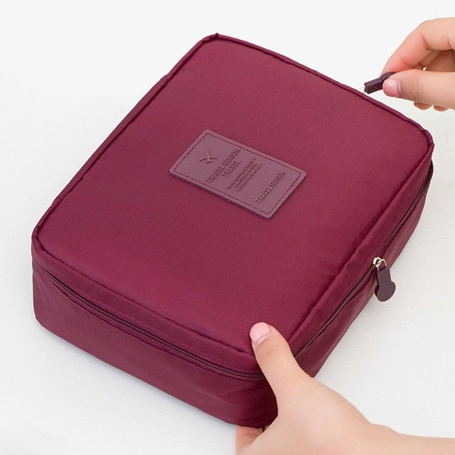 Women Makeup Bag Cosmetic Bag Case Make Up Organizer Toiletry Storage Neceser Rushed Floral Nylon