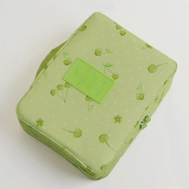 Women Makeup Bag Cosmetic Bag Case Make Up Organizer Toiletry Storage Neceser Rushed Floral Nylon
