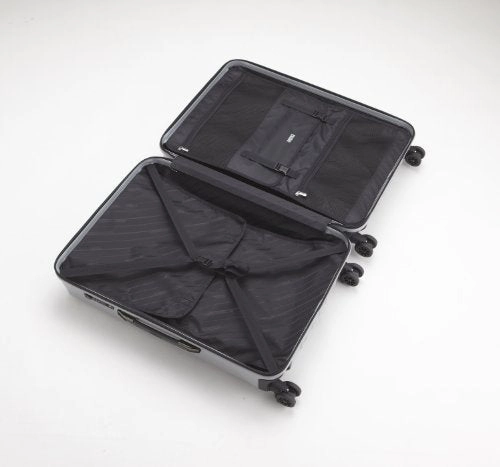Zero Halliburton Geo Polycarbonate 26 Inch 4 Wheel Spinner Travel Case, Silver, One Size