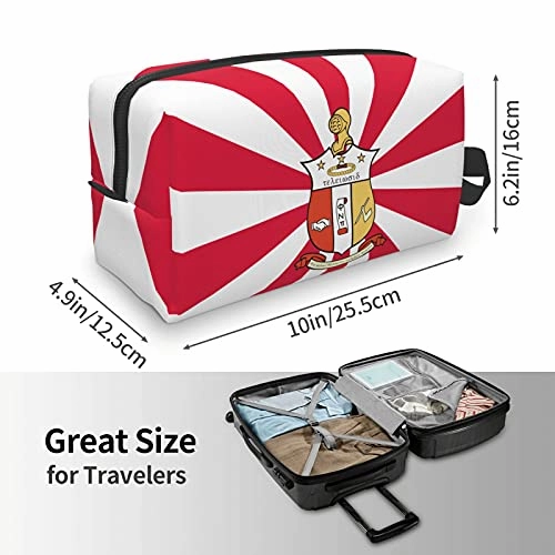 ZHUOBAIL Ka-pp_a A_lp-ha Ps-i 1911 KAP Fraternity Storage Toiletry Bags Travel Makeup Case Makeup Bag Organizer Accessories Case Tools Case Women Men and Girls 4.9x10x6.2 inch