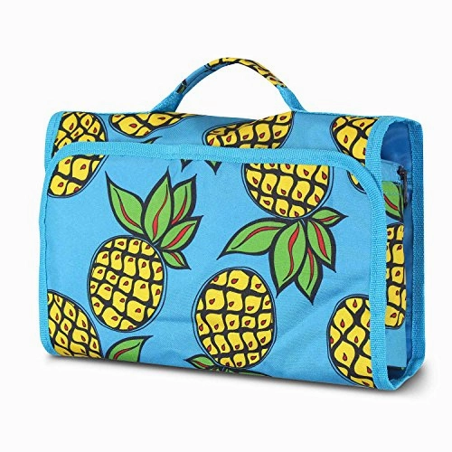 Zodaca Travel Hanging Cosmetic Toiletry Organizer Carry Bag, Pineapple