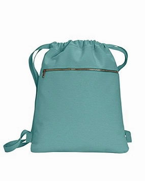 Zuzify Pigment Dyed Canvas Cinch Sak Drawstring Backpack. Fz0992 Os Seafoam